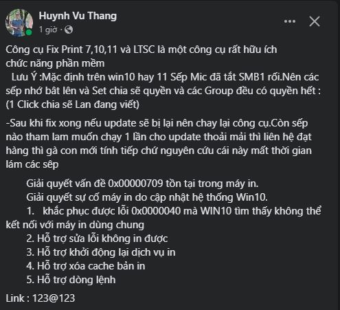 tool fix lỗi máy in cho windows 7, 10, 11, ltsc