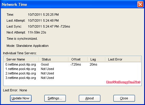 NetTime cập nhật thời gian thực